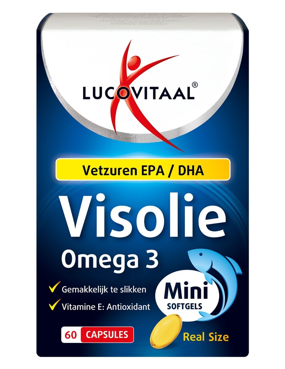 Lucovitaal Huile de poisson Oméga-3 Mini-gélules molles - 60 gélules
