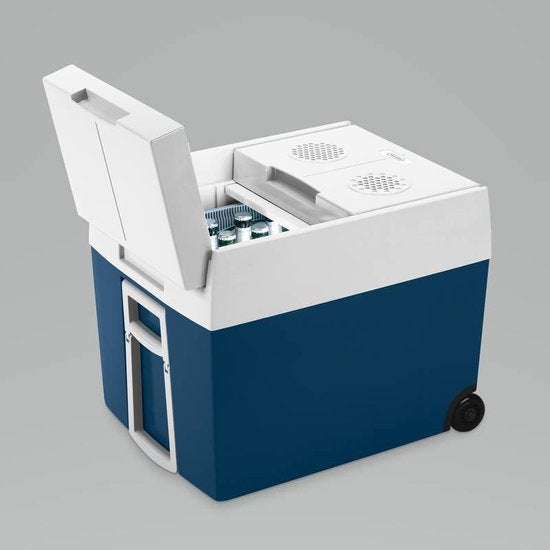 Glacière thermoélectrique Mobicool MT48W avec roulettes - 48 l - 12/230 V - bleu/blanc