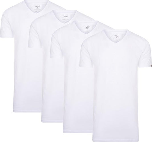Cappuccino Italia - Hommes Tee SS 4-Pack T-shirts - Blanc - Taille XXL