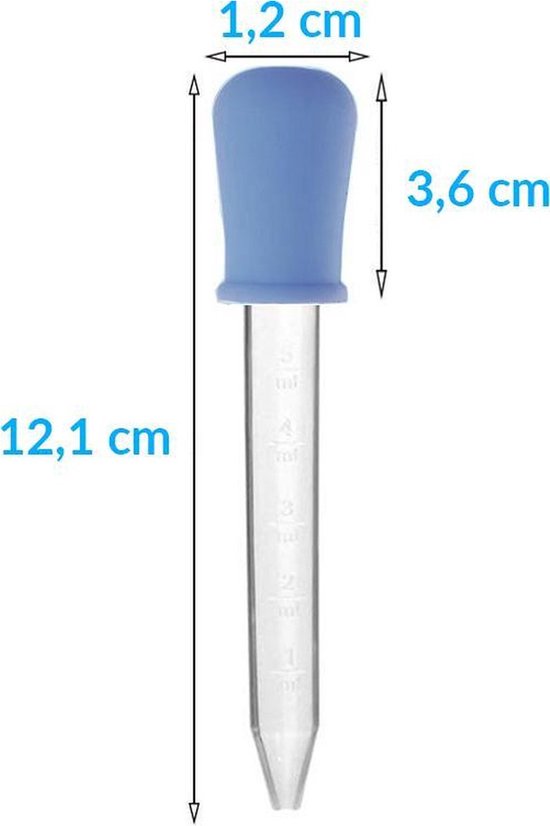 Set de pipettes Saaf - Bouteille de pipette 5 ml - Compteur de gouttes - Pipettes pour liquides - 5 pièces et couleurs
