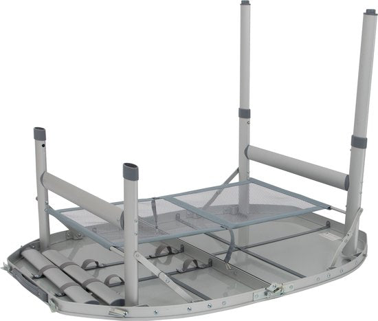 Bo-Camp - Table - Premium - Ovale - Modèle valise - 100x70 cm