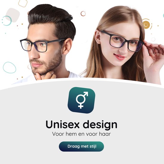 Lunettes anti-lumière bleue sans résistance - Lunettes pour ordinateur - Lunettes anti-lumière bleue - Lunettes pour écran