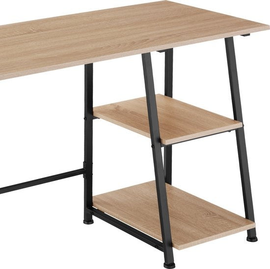 tectake® - Bureau Paisley 120x50x73,5cm - indrustrie - brun clair - 404697