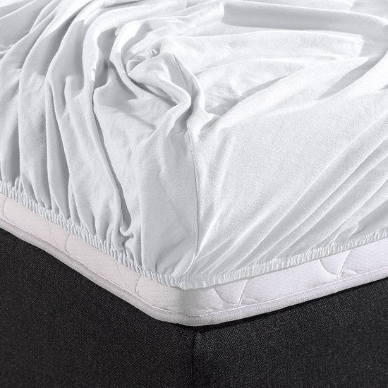 Drap-housse Dreamhouse en jersey double – 160/180 x 200/220 – Blanc – Très doux