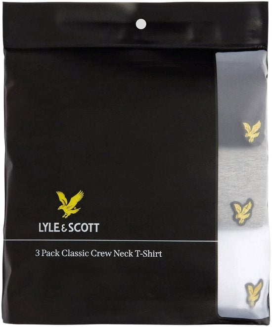 T-shirt d'intérieur Lyle & Scott Basic pour homme (lot de 3) - Taille M