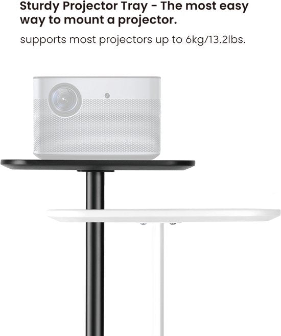 VDD - Beamer Tripod - Beamer Bracket - Beamer Stand - Projector Stand - Beamer Holder - Beamer Table - media shelf - black