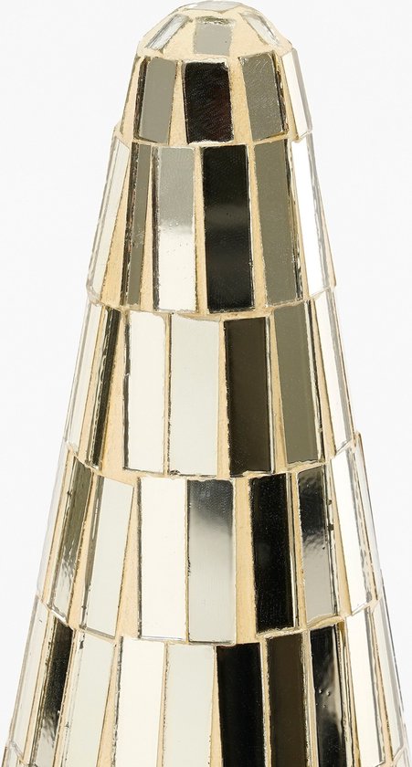 Maison des Saisons Décoration sapin de Noël - H33 x Ø13 cm - Verre - Or