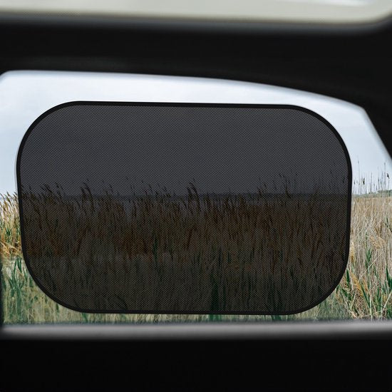 Travelhawk Sunshade Car Baby - 2 Pieces - Pare-soleil voiture - Protection UV pour bébé et enfant - Pare-soleil vitres latérales - Autocollant - Noir