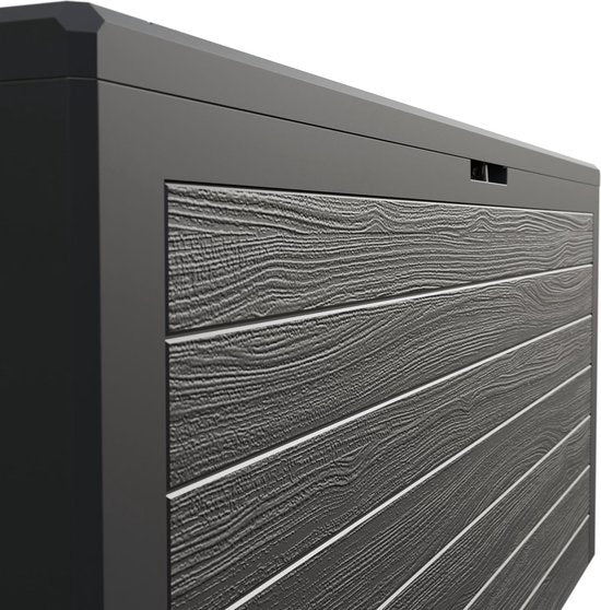 Deuba Storage Box Anthracite 120 x 46 x 57cm - Extérieur - Convient pour la terrasse, le balcon et le jardin