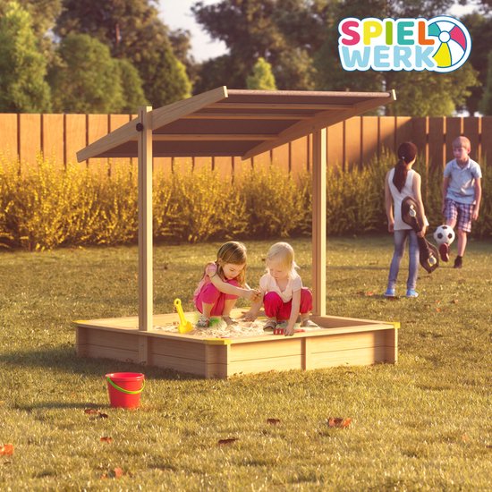Spielwerk Sandbox - Bois Toit solaire UV 50+ Fritzi - 140x140x120cm