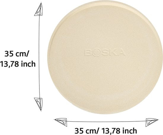 Boska Pizza Stone Deluxe L - pour four et BBQ - Pizza croustillante - Ø 35 cm - Accessoires BBQ