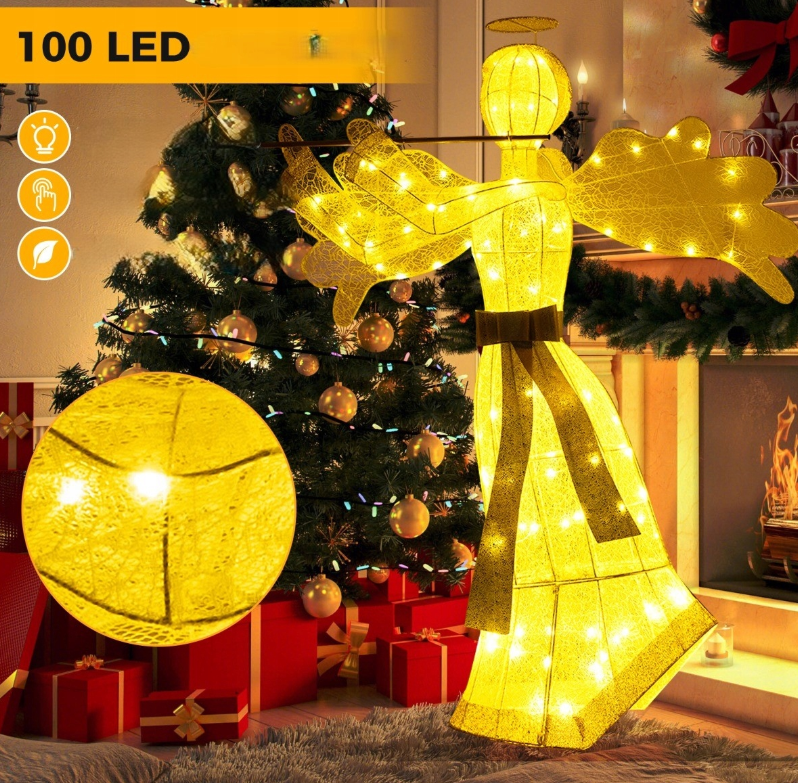 ange avec led - 150 cm - décoration de Noël
