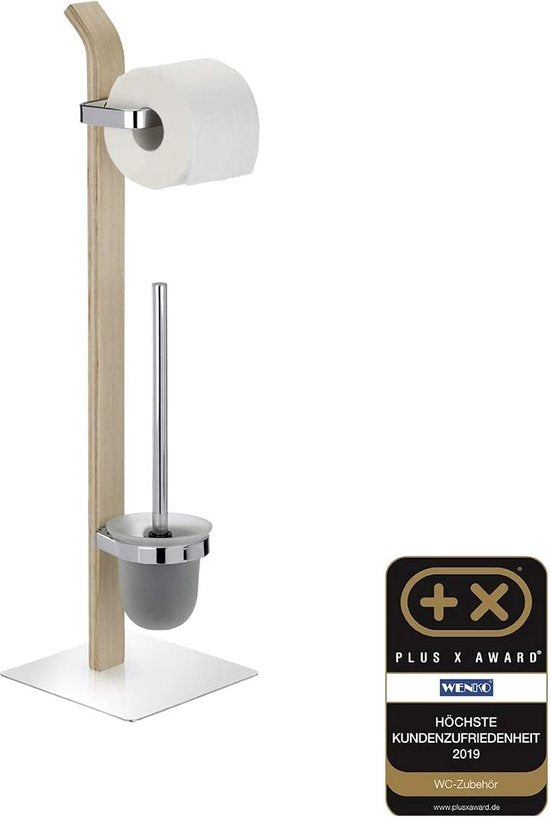 Ensemble de WC sur pied Samona Nature, porte-brosse de WC