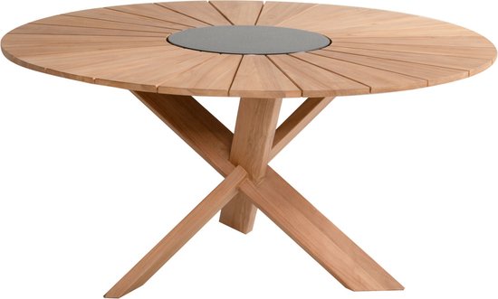 Table de jardin ronde Hartman Provence 150 cm - Teck naturel