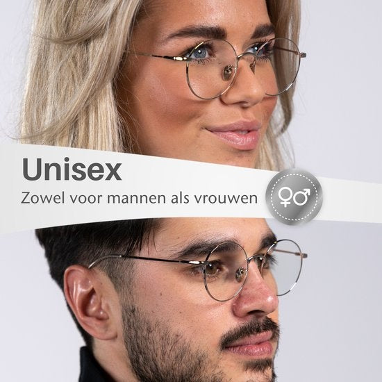 LC Eyewear Lunettes d'ordinateur - Lunettes à lumière bleue - Lunettes d'affichage - Métal - Unisexe - Argent
