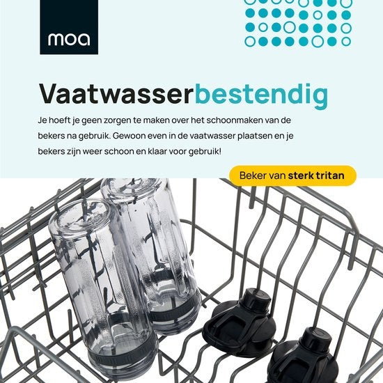 MOA Blender To Go MBC10 avec gobelets supplémentaires - Gobelets To Go - 2 gobelets en tritan de 600 ml chacun - MBC10