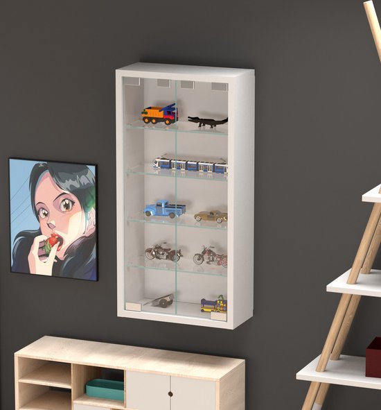 Vitrine murale suspendue debout - 30 x 60 x 13 cm