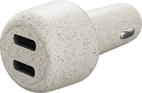 Chargeur de voiture XtremeMac Dual USB-C - 25 W - 20 W - Blanc (ECO)