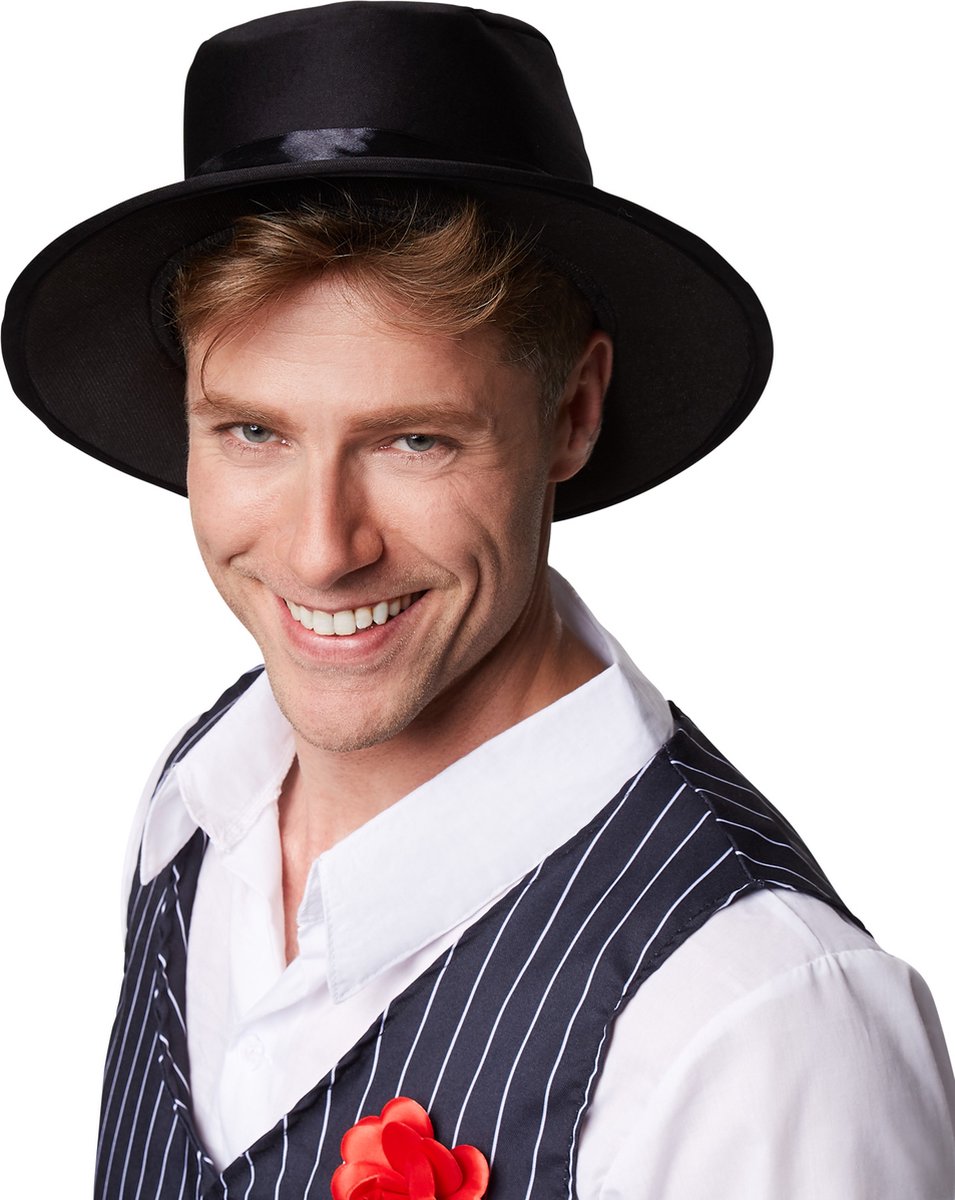 Dressforfun - Costume de charleston pour homme - Costume de charleston classique avec veste, chemise, pantalon et chapeau pour le carnaval, les fêtes à thème et les années folles - Taille XXL