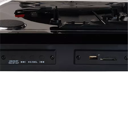 Platine Vinyle Denver Dual Bluetooth - Haut-parleurs Intégrés - USB - Style Rétro - Finition Bois - Modèle VPL230B