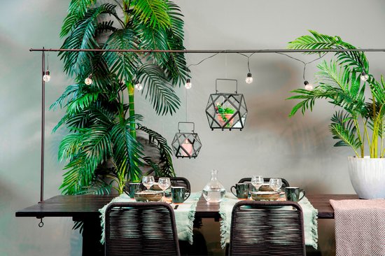 Pince de table Mica Decorations - H 110 x L 223-250 cm - Métal - Noir