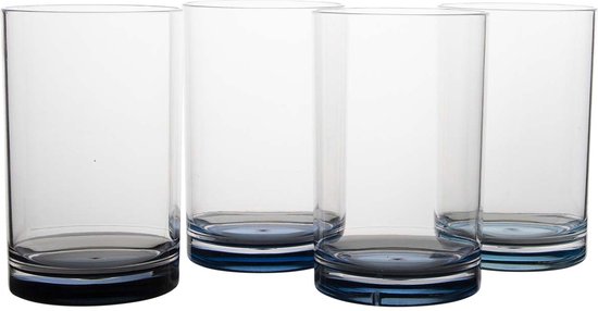 Gimex - Colour Line - Verre à eau - Sky - 320 ml - 4 pièces