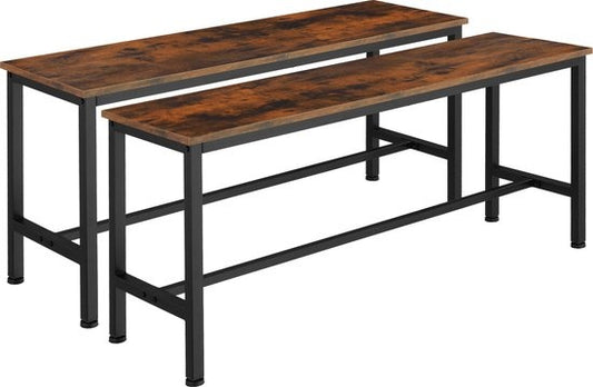 tectake - 2 Canapés Fairfield industriel brun foncé - 404547