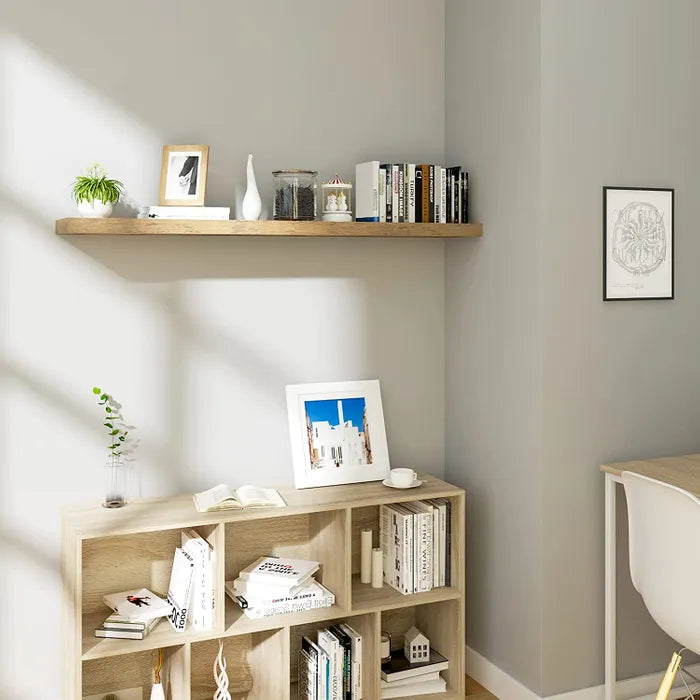 Étagère murale Woltu - 1 pièce - MDF - 38 mm - Suspendue - 10 kg - Brun rustique