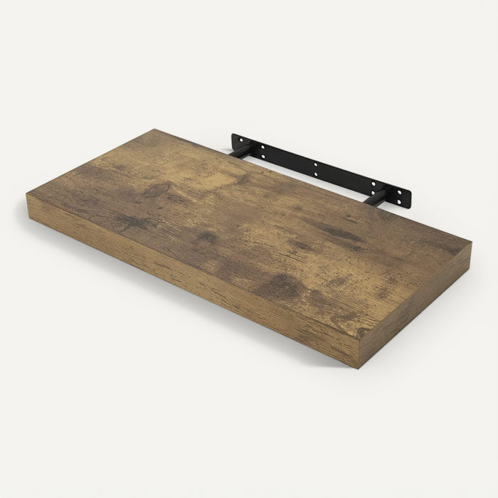 Étagère murale Woltu - 1 pièce - MDF - 38 mm - Suspendue - 10 kg - Brun rustique