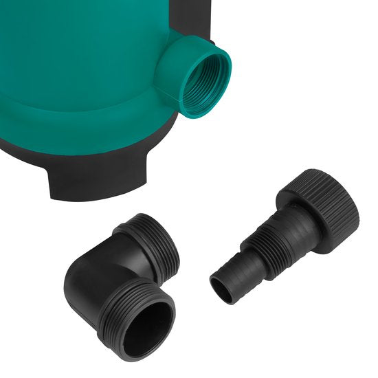 Pompe submersible à eau - VONROC - 750 - 14000 l/h - Pour eau sale et propre - Avec flotteur intégré - noir/vert