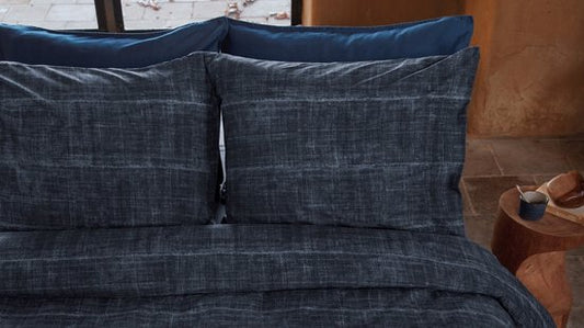 Vtwonen Vintage Indigo housse de couette - Lits-Jumeaux - 240x200/220 - Dark Blue