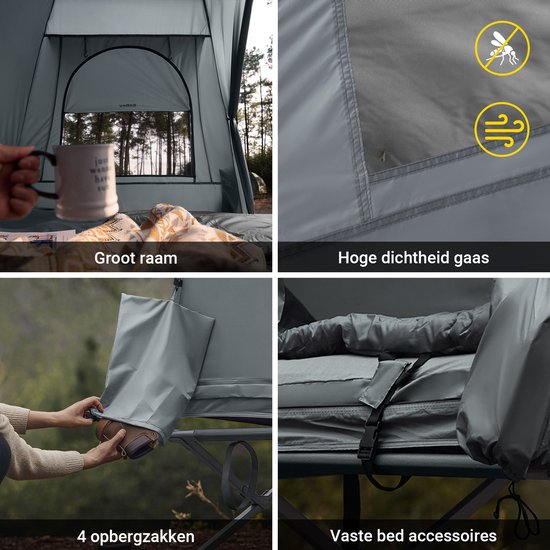SoBuy OGS32-II-L-HG Tente de camping gonflable - Textile gris 193x145cm