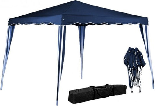 Tonnelle de jardin - EezyLife - Tente de réception pliable - 3 x 3x 2.5 m - Bleu