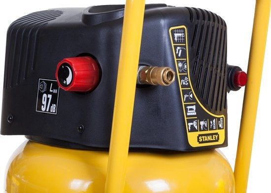 Stanley Compressor, olievrije luchtcompressor, verticaal, 2 pk, 10 bar, tankinhoud 50 L
