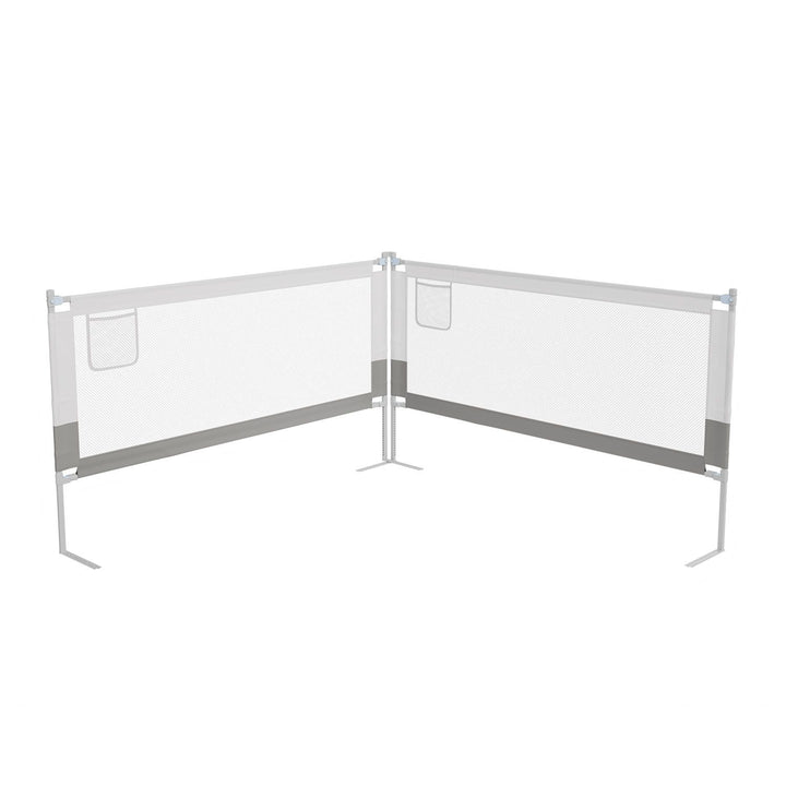 Juskys Jaron Barrière de lit pour bébé - Gris - Hauteur réglable - 180 cm x 71-101 cm