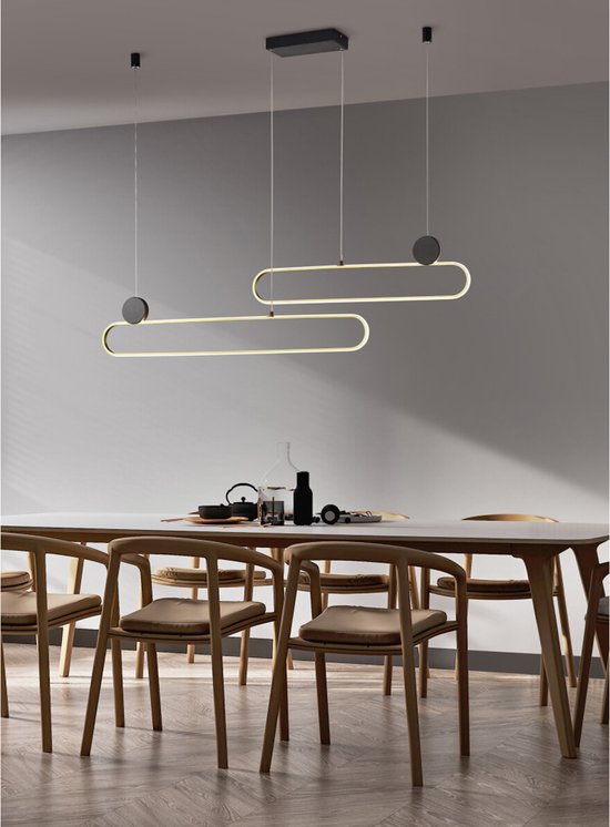 Trio leuchten - Lampe pendante LED - Suspension - 54W - Couleur réglable - Dimmable - Rectangle - Or - Aluminium