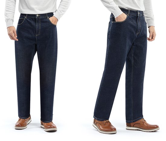 Milanoro - Jean stylé pour homme - Bleu foncé - L38 - L30