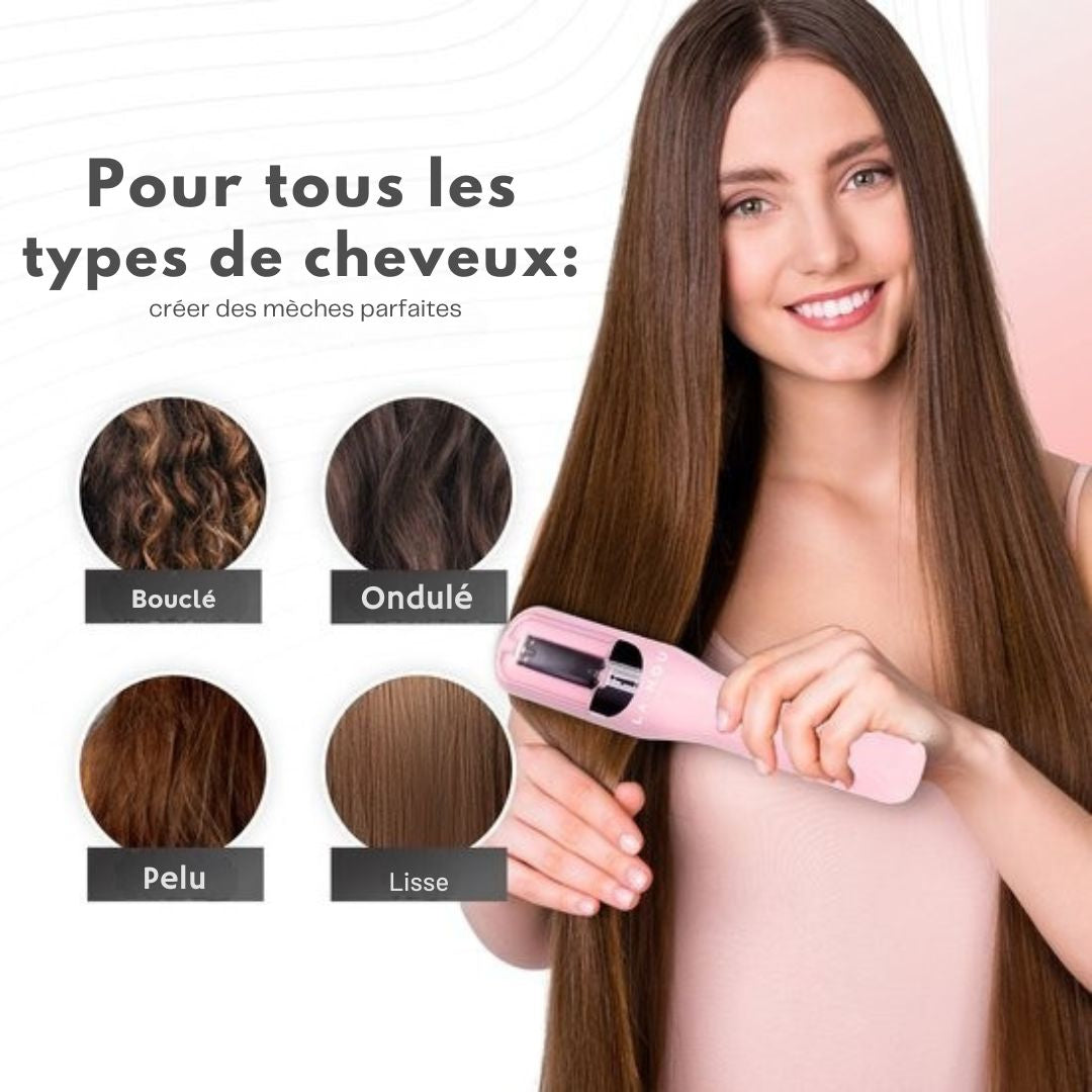 Epilateur pour cheveux fourchus - La Nou® Split Remover 4 - Accessoires inclus - Rose