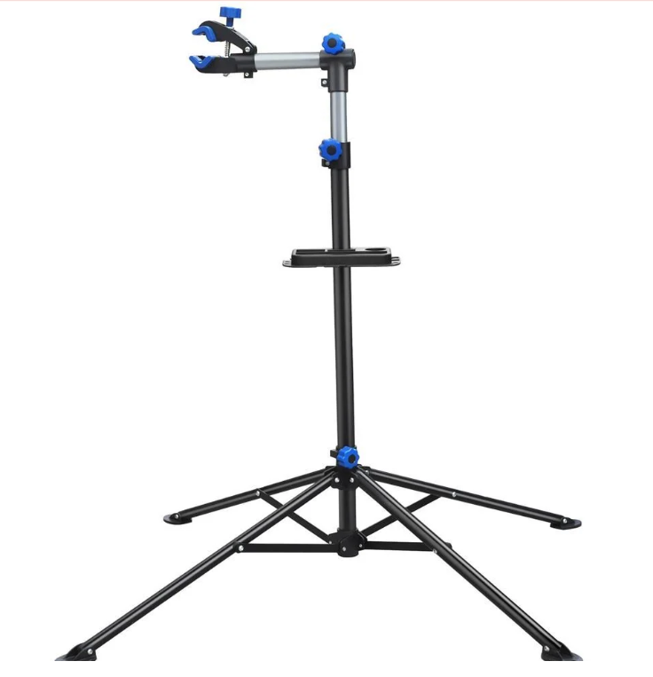 Support de réparation de vélo Yaheetech pliable - Noir - Réglable de 108 à 190 cm