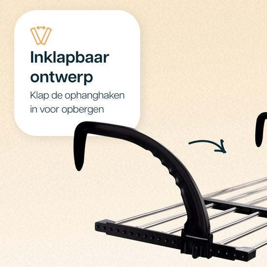 Duna Portoir de séchage suspendu - extensible à 5,4 m de longueur de séchage - Portoir à linge - Portoir de séchage suspendu - Porte - Balcon - Radiateur - Avec porte-chaussettes