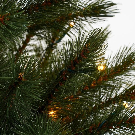 Sapin de Noël artificiel Triumph Tree Bristlecone - Sapin de Noël avec éclairage et 240 LED - Sapin artificiel à structure articulée - H 215 x Ø 127 cm - Vert foncé - Pour l'intérieur