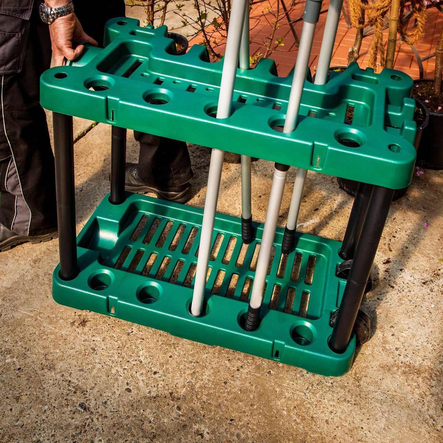 Porte-outils UPP à roulettes - Jusqu'à 10 outils - 36 x 76 x 58,5 cm - Vert