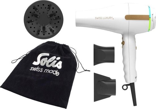 Solis Swiss Luxury 3800 Hairdryer - Sèche-cheveux - Blanc