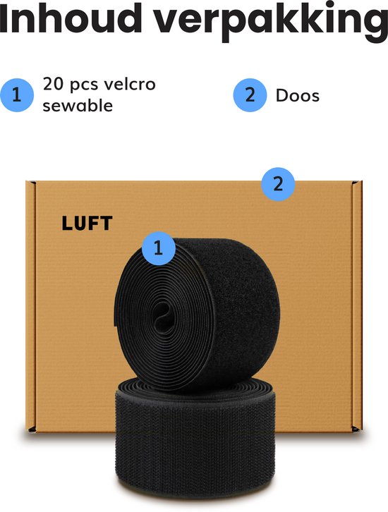 Velcro auto-adhésif Luft - Bande - à coudre - Velcro - Bande Velcro
