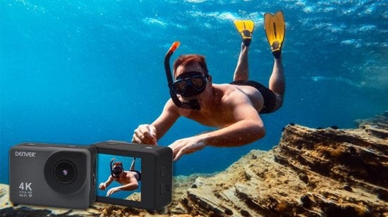Caméra d'action Denver - Go Pro 4K - Etanche à 40 mètres - Wifi et application - Angle de vision 130 ? - ACK8062W