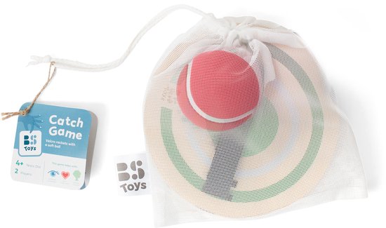 BS Toys Jeu de lancer - Jouets en bois - Sport - Jeu de lancer avec velcro