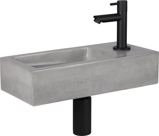 ENSEMBLE DE FONTAINE DIFFERNZ JUKON 38,5 × 18,5 × 9 cm, BÉTON GRIS CLAIR