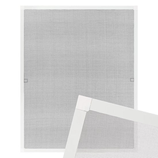 tectake - Insert fenêtre moustiquaire - 120x140 cm - Blanc - 401206