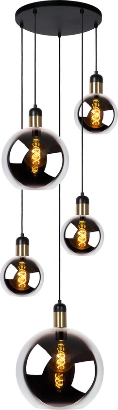 Lucide JULIUS - Suspension - 5xE27 - Fumé