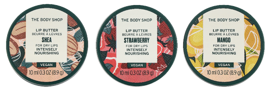 Coffret trio de soins pour les lèvres The Body Shop - Karité, lait d'amande et vitamine E - 3 pièces - 18,4 g